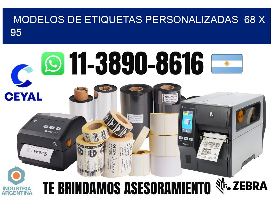 modelos de etiquetas personalizadas  68 x 95