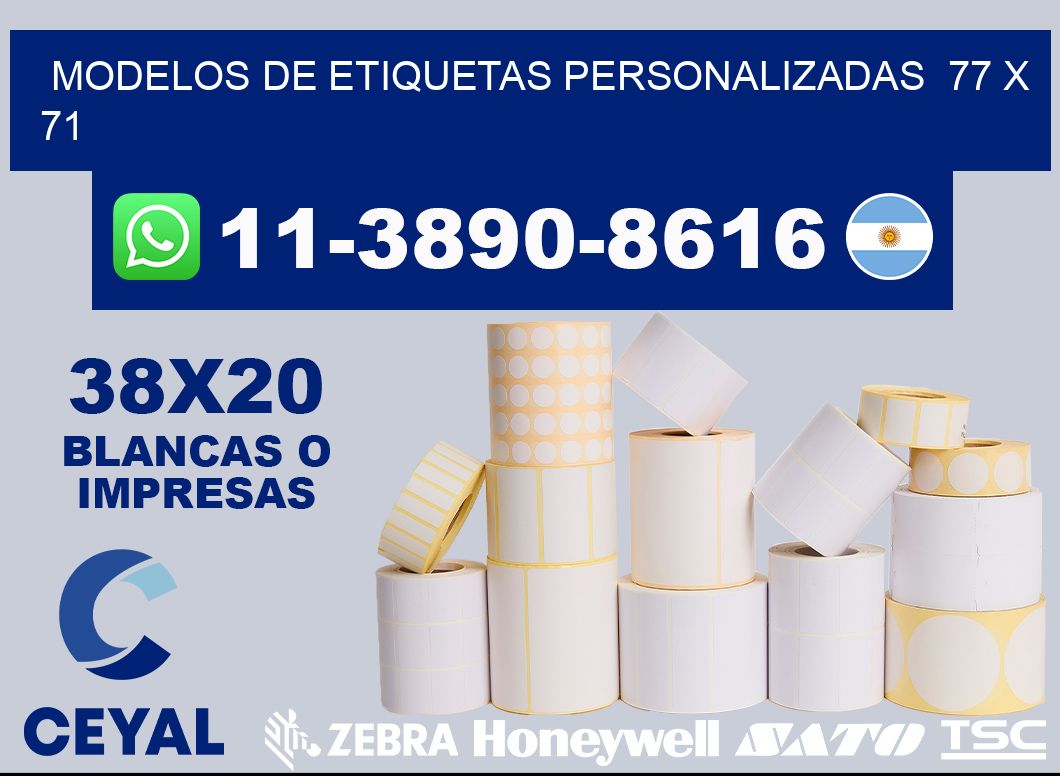 modelos de etiquetas personalizadas  77 x 71