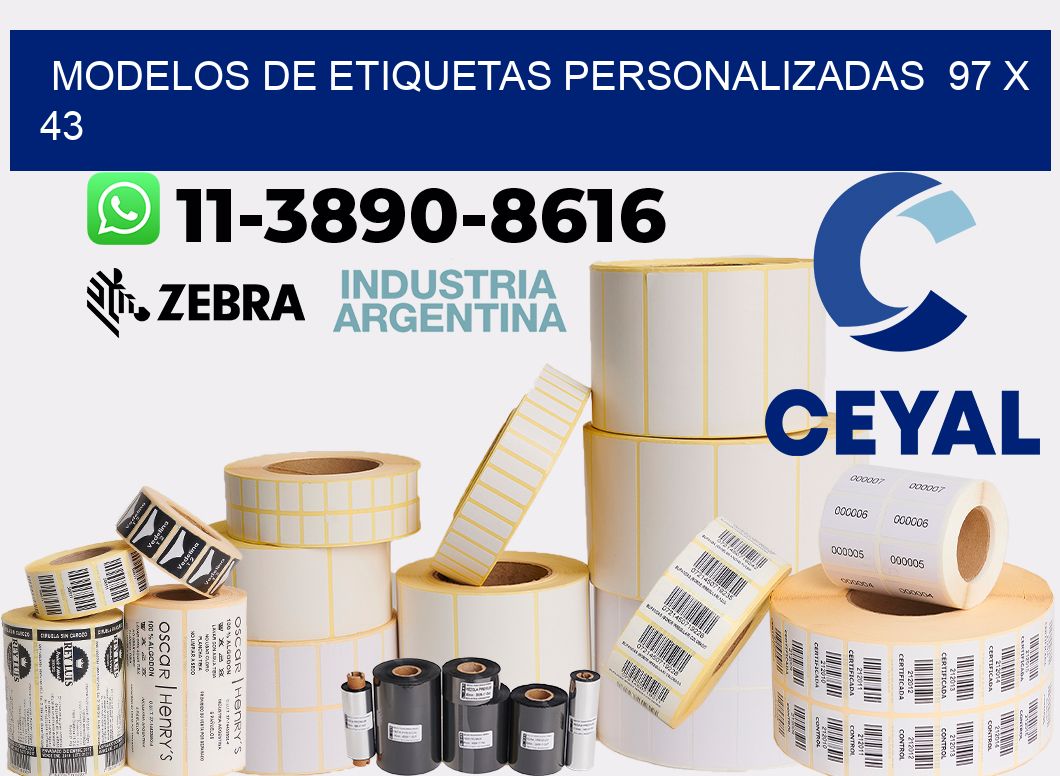 modelos de etiquetas personalizadas  97 x 43