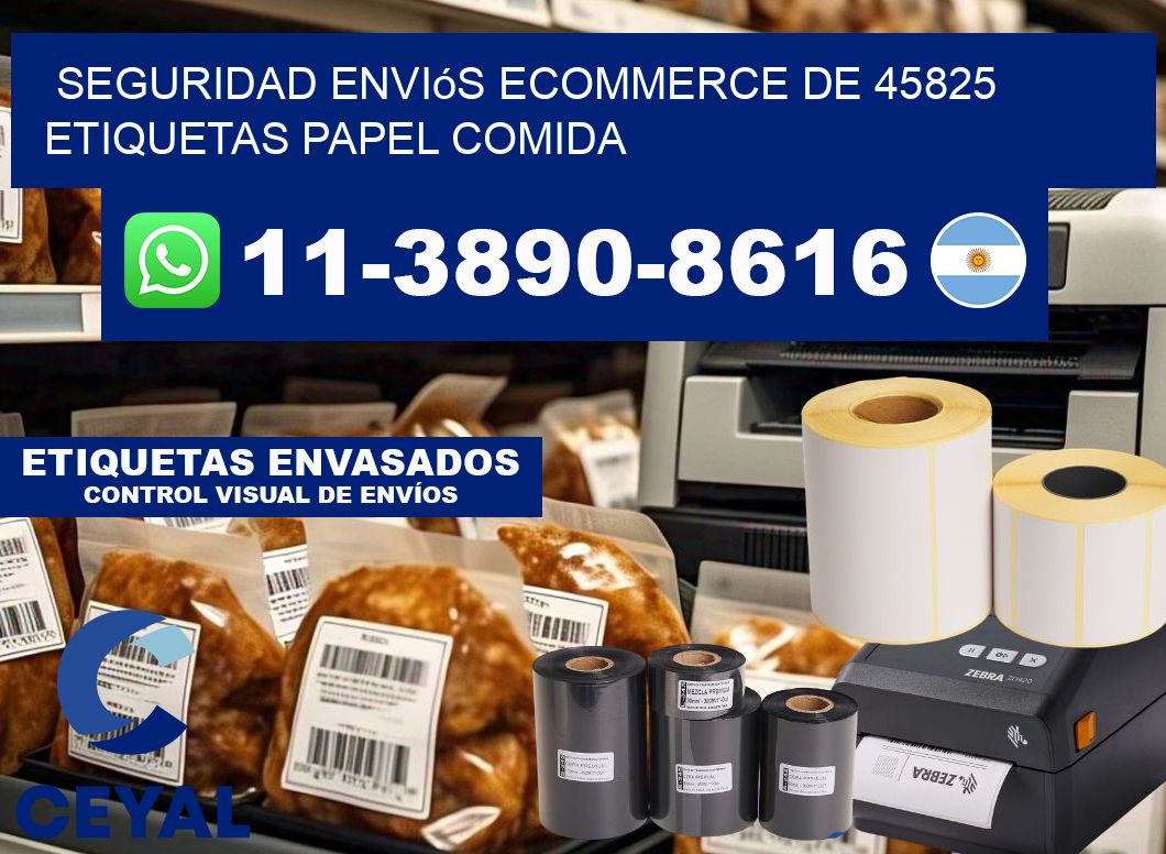 seguridad enviós ecommerce de 45825 etiquetas papel comida