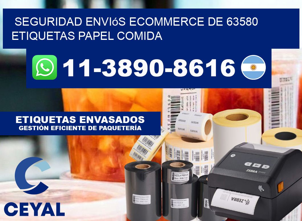 seguridad enviós ecommerce de 63580 etiquetas papel comida