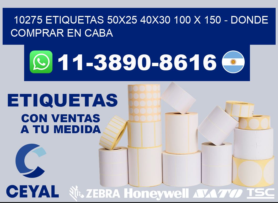 10275 etiquetas 50x25 40x30 100 x 150 - Donde Comprar en Caba