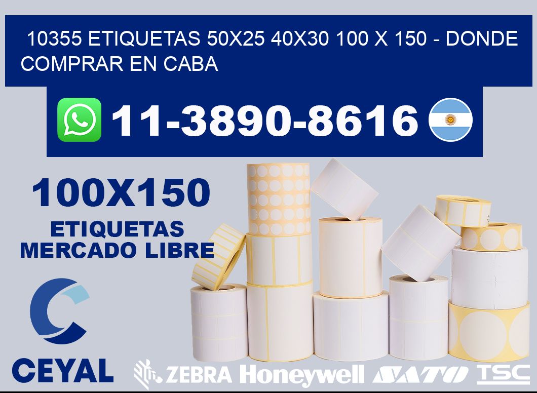 10355 etiquetas 50x25 40x30 100 x 150 - Donde Comprar en Caba