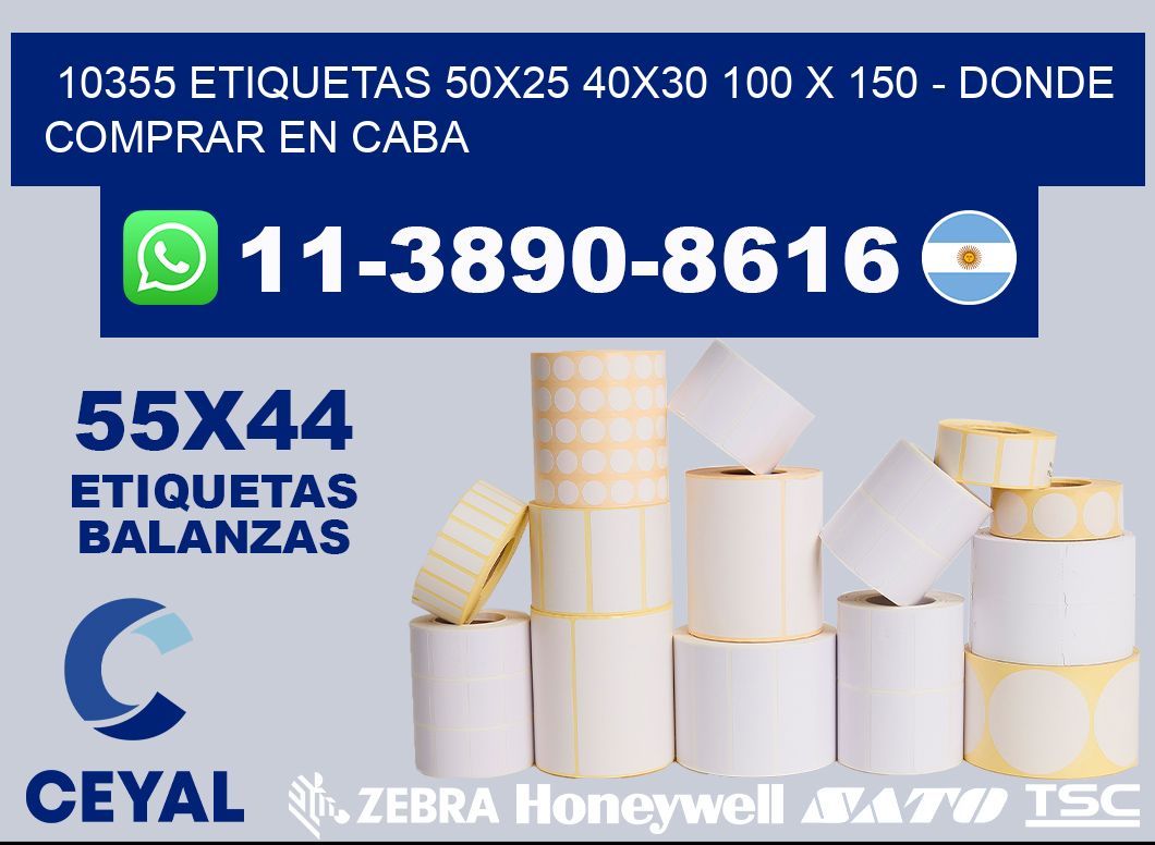 10355 etiquetas 50x25 40x30 100 x 150 - Donde Comprar en Caba