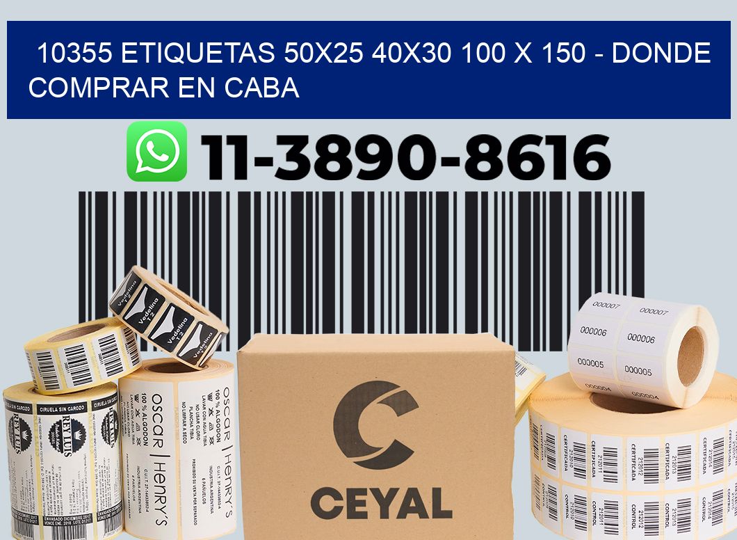 10355 etiquetas 50x25 40x30 100 x 150 - Donde Comprar en Caba