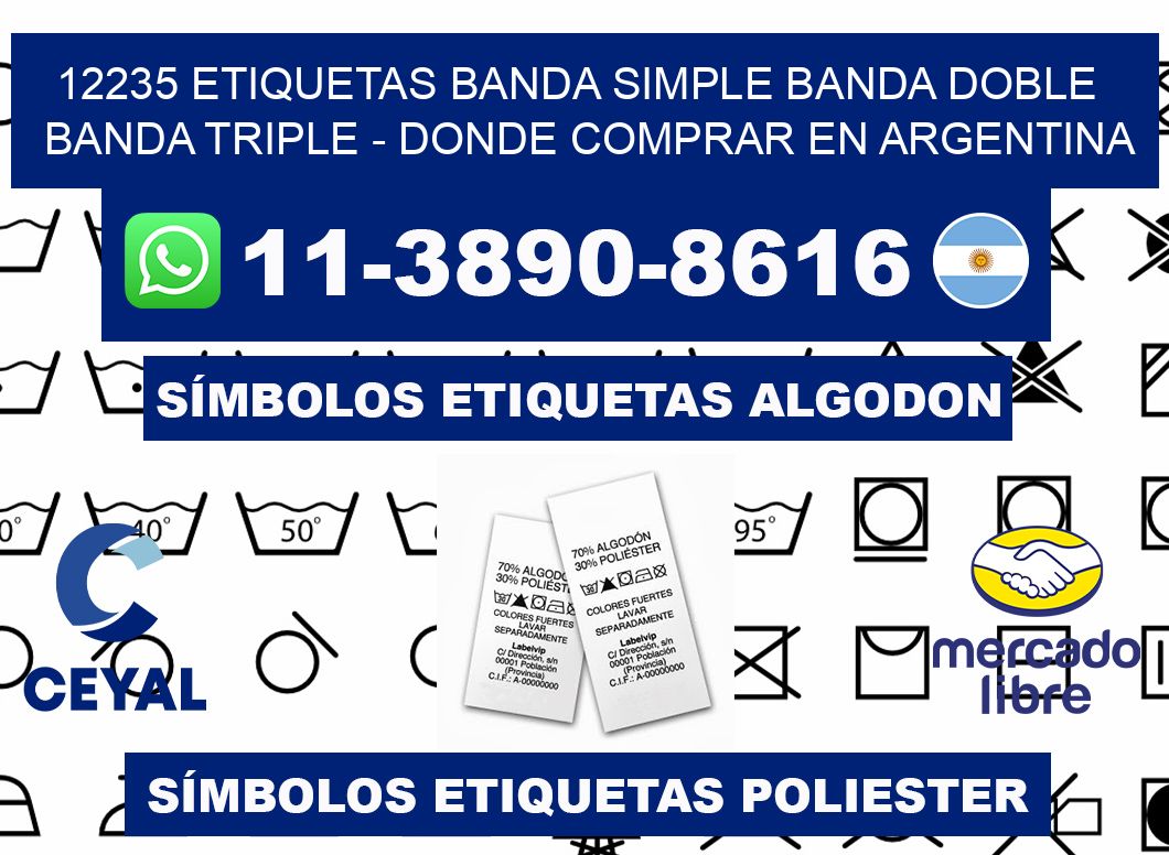 12235 etiquetas banda simple banda doble banda triple - Donde Comprar en Argentina
