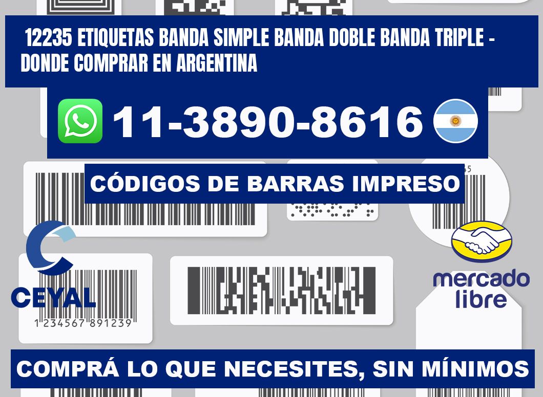 12235 etiquetas banda simple banda doble banda triple - Donde Comprar en Argentina