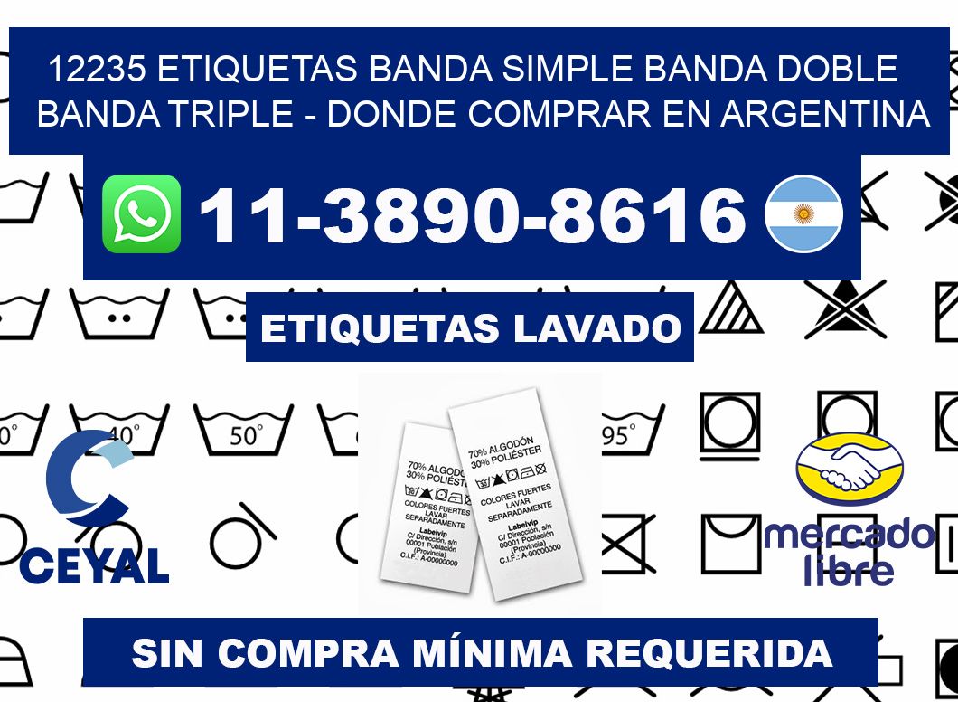 12235 etiquetas banda simple banda doble banda triple - Donde Comprar en Argentina