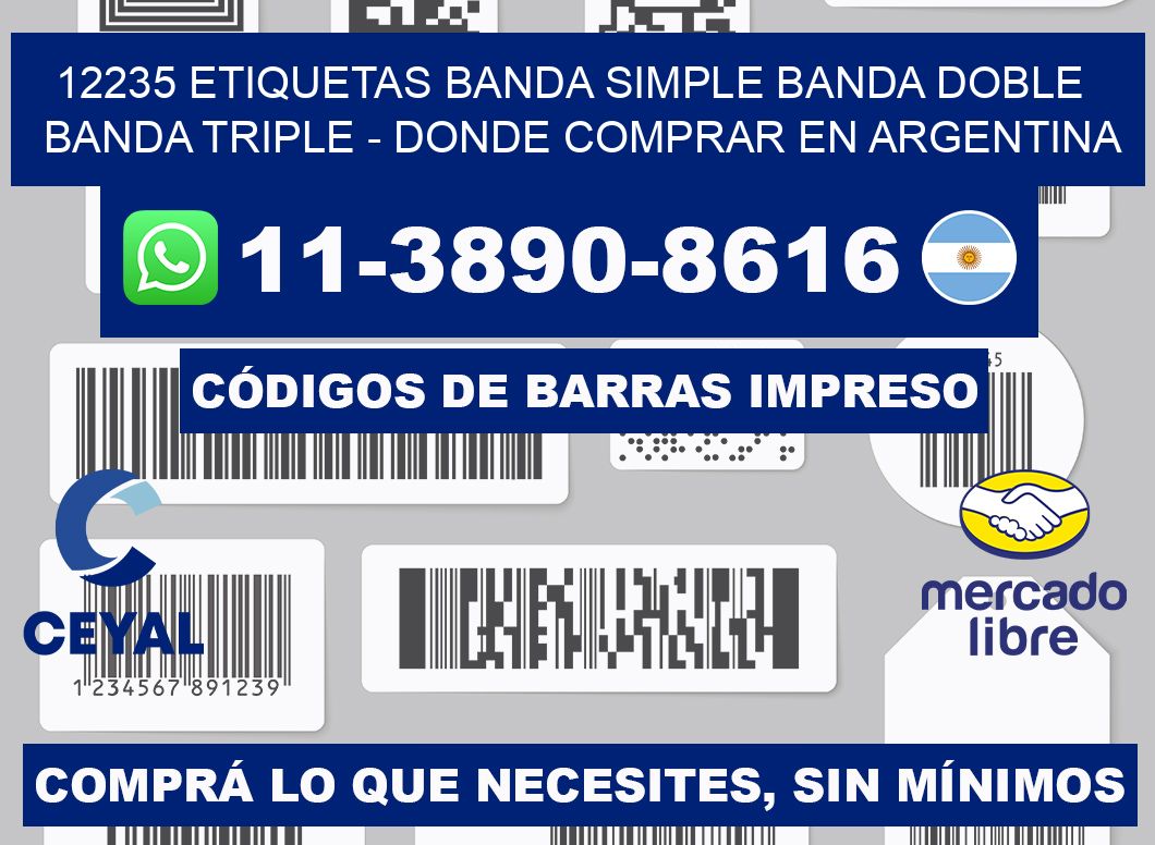 12235 etiquetas banda simple banda doble banda triple - Donde Comprar en Argentina