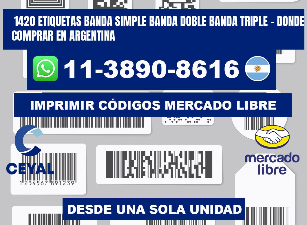 1420 etiquetas banda simple banda doble banda triple - Donde Comprar en Argentina