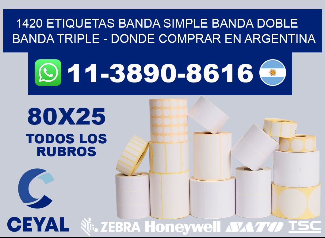 1420 etiquetas banda simple banda doble banda triple - Donde Comprar en Argentina