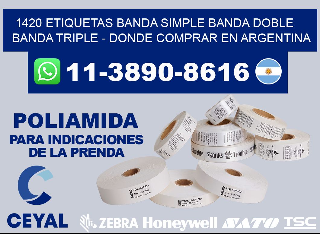 1420 etiquetas banda simple banda doble banda triple - Donde Comprar en Argentina