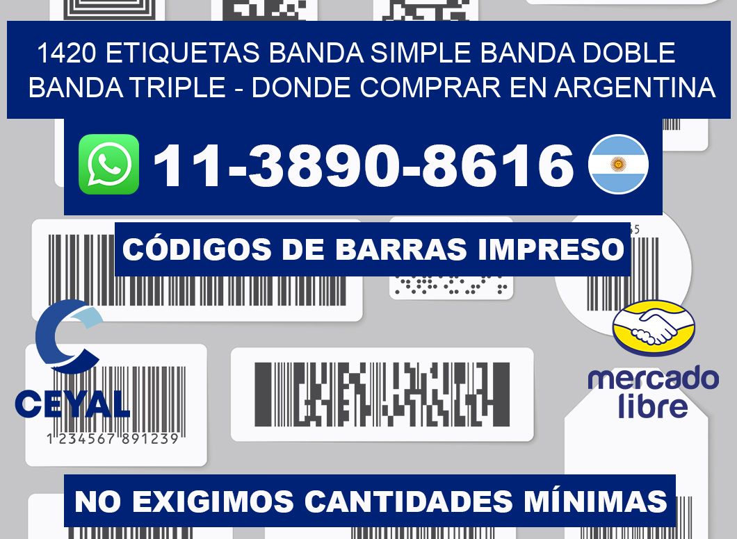 1420 etiquetas banda simple banda doble banda triple - Donde Comprar en Argentina