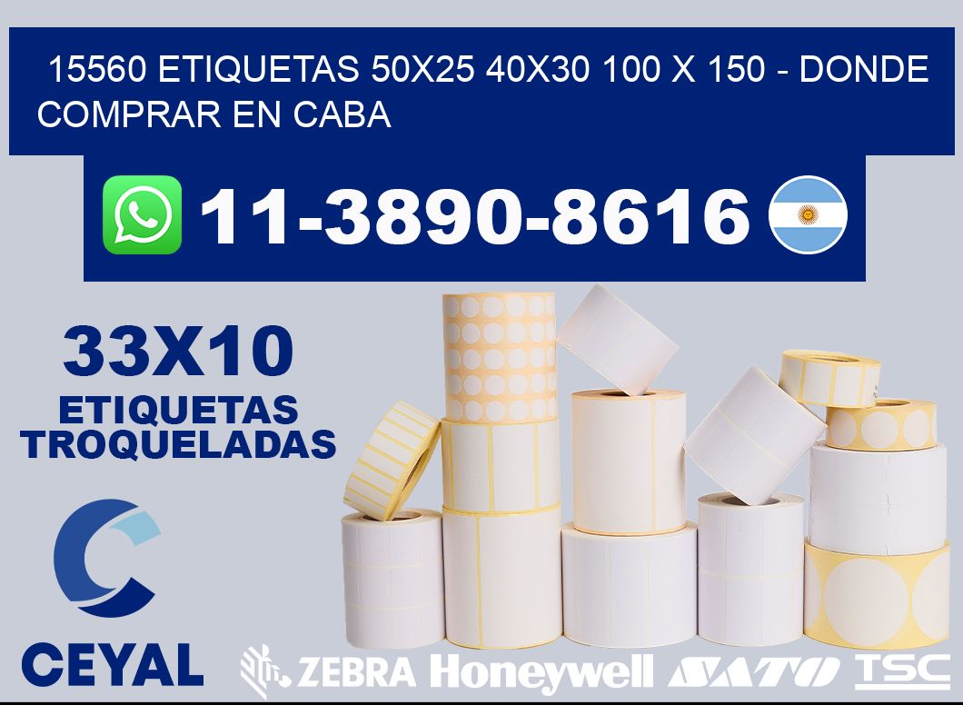15560 etiquetas 50x25 40x30 100 x 150 - Donde Comprar en Caba