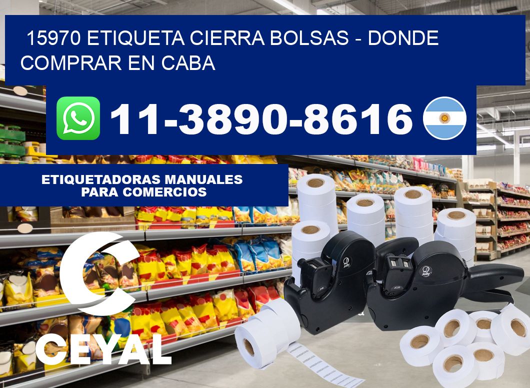 15970 etiqueta Cierra Bolsas - Donde Comprar en Caba