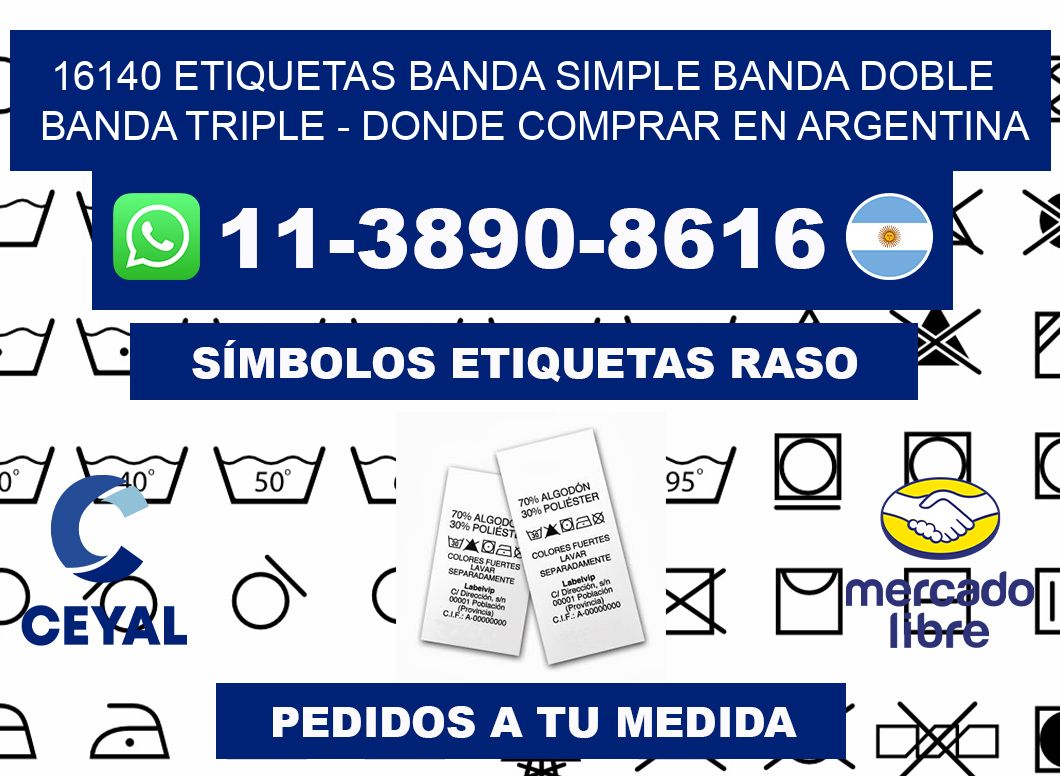 16140 etiquetas banda simple banda doble banda triple - Donde Comprar en Argentina