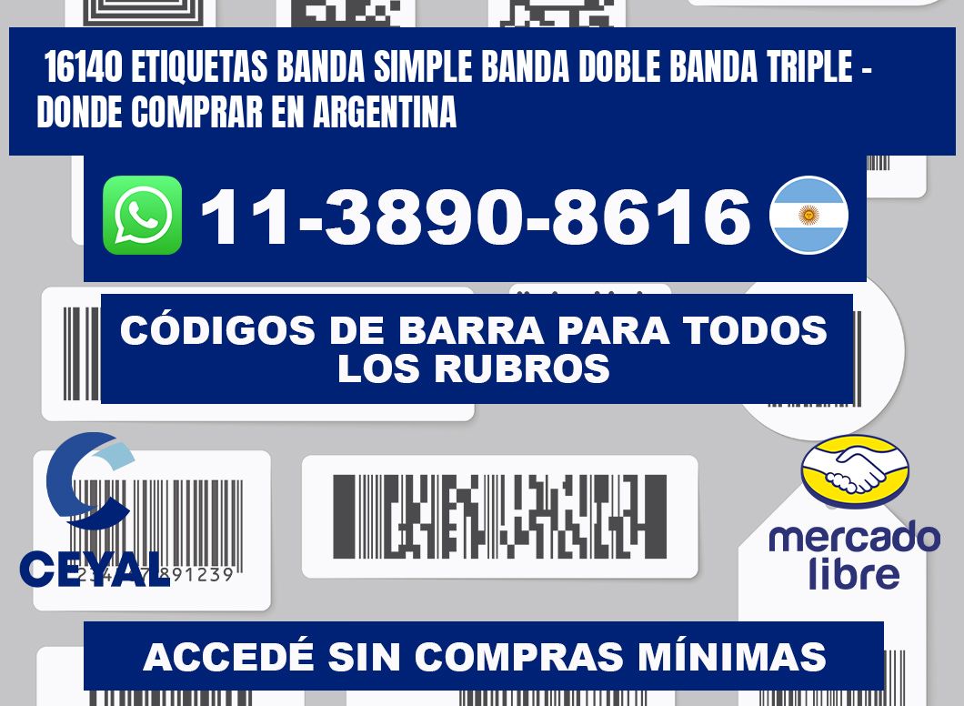 16140 etiquetas banda simple banda doble banda triple - Donde Comprar en Argentina