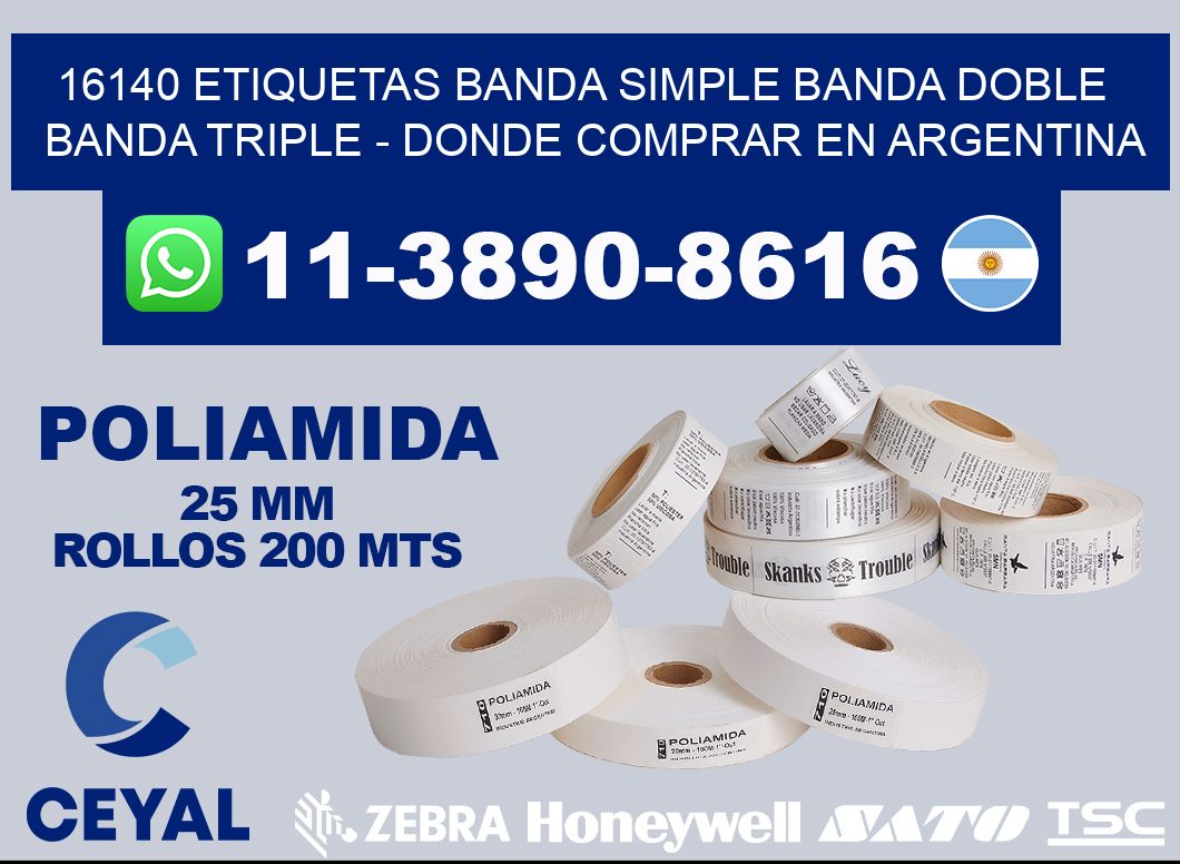 16140 etiquetas banda simple banda doble banda triple - Donde Comprar en Argentina