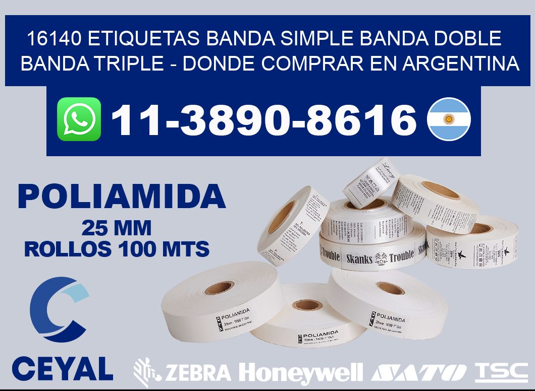 16140 etiquetas banda simple banda doble banda triple - Donde Comprar en Argentina