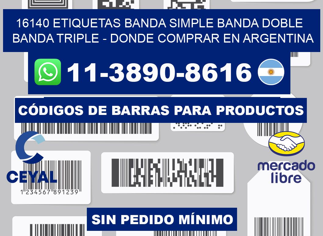 16140 etiquetas banda simple banda doble banda triple - Donde Comprar en Argentina