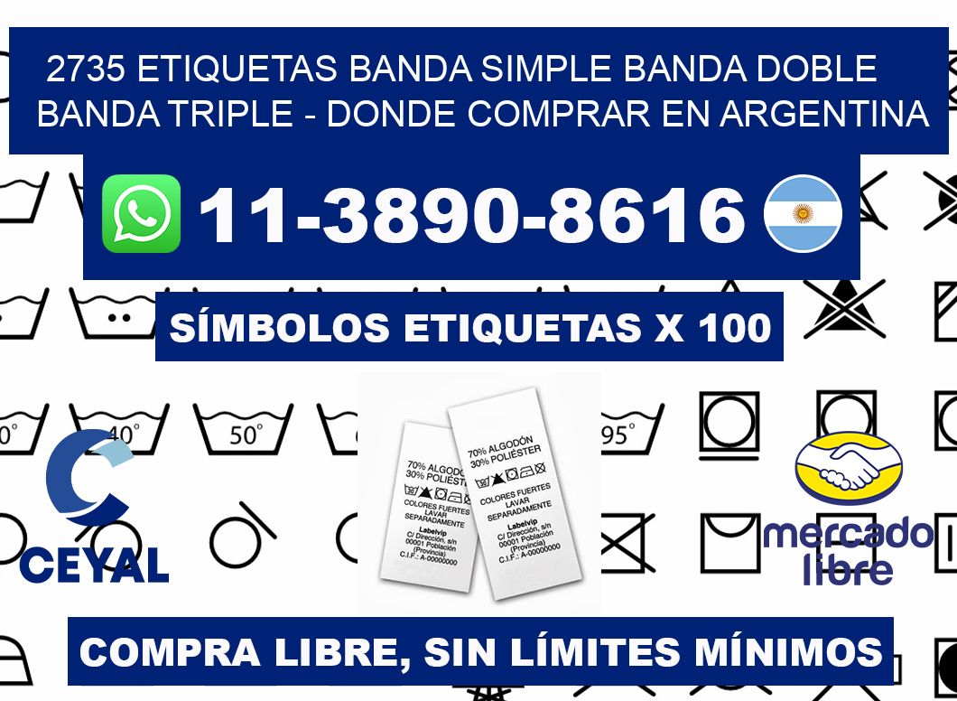 2735 etiquetas banda simple banda doble banda triple - Donde Comprar en Argentina