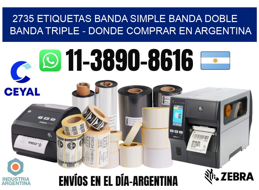 2735 etiquetas banda simple banda doble banda triple - Donde Comprar en Argentina