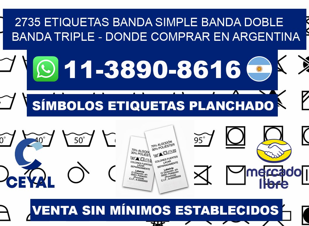 2735 etiquetas banda simple banda doble banda triple - Donde Comprar en Argentina