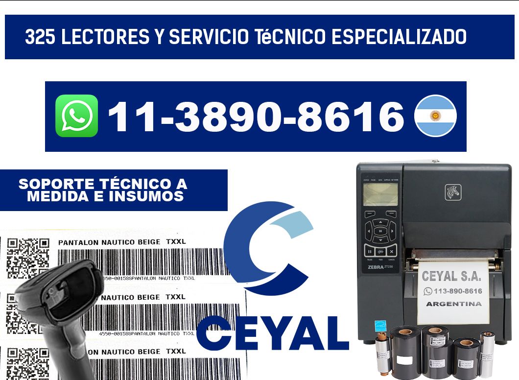 325 Lectores y Servicio Técnico Especializado