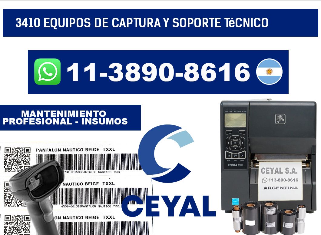 3410 Equipos de Captura y Soporte Técnico