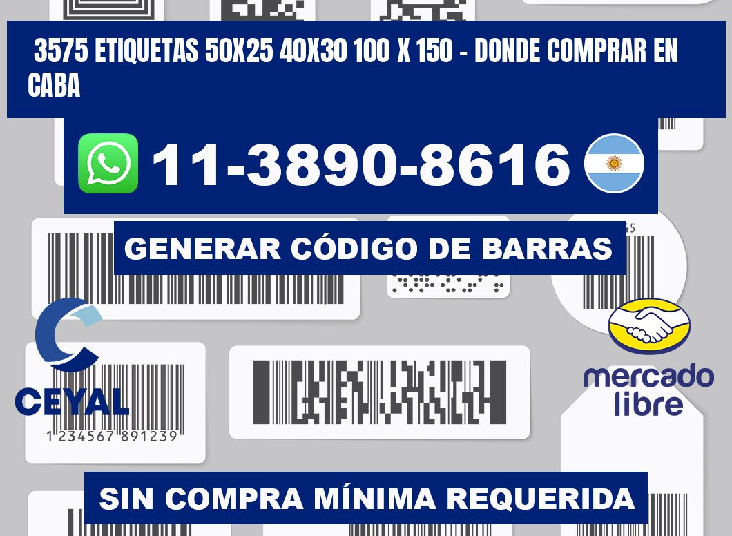3575 etiquetas 50x25 40x30 100 x 150 - Donde Comprar en Caba