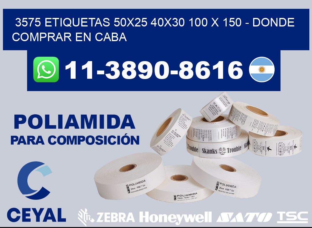 3575 etiquetas 50x25 40x30 100 x 150 - Donde Comprar en Caba