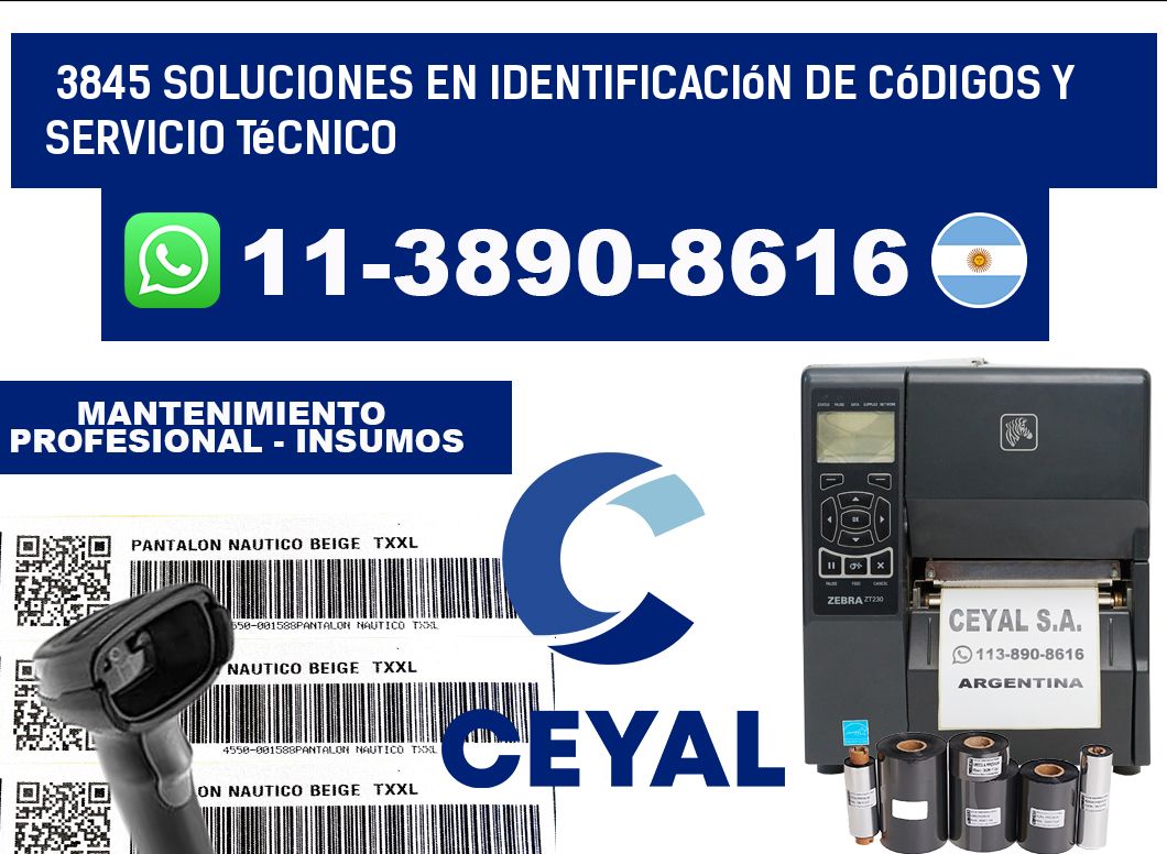 3845 Soluciones en Identificación de códigos y Servicio Técnico
