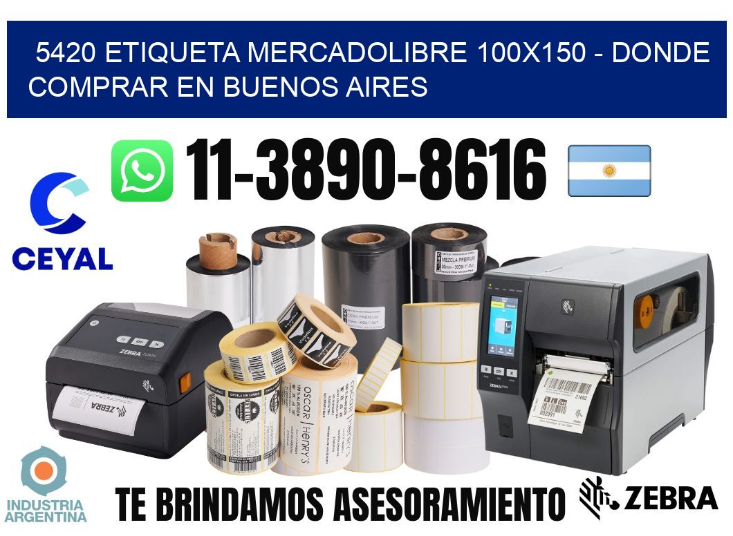 5420 etiqueta MercadoLibre 100x150 - Donde Comprar en Buenos Aires