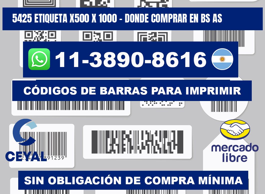 5425 etiqueta x500 x 1000 - Donde Comprar en bs as