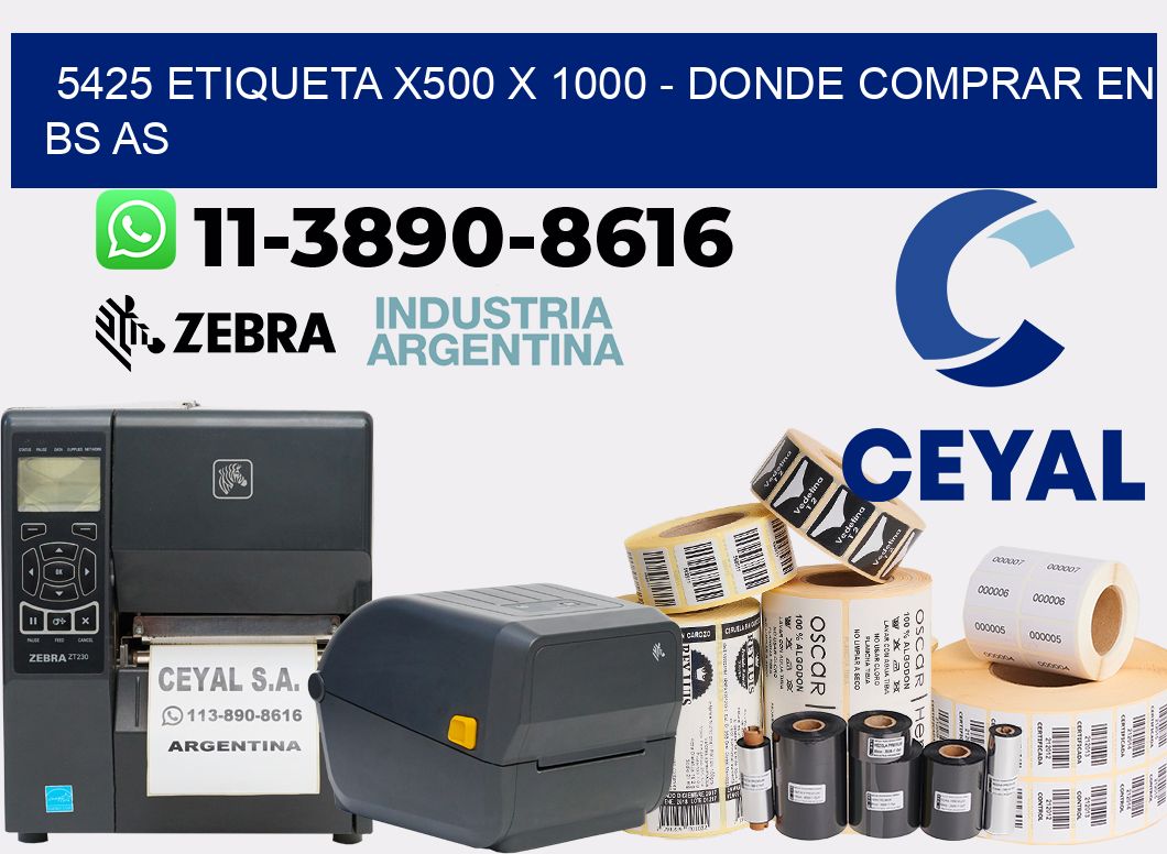5425 etiqueta x500 x 1000 - Donde Comprar en bs as