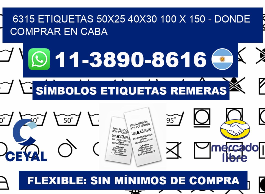 6315 etiquetas 50x25 40x30 100 x 150 - Donde Comprar en Caba