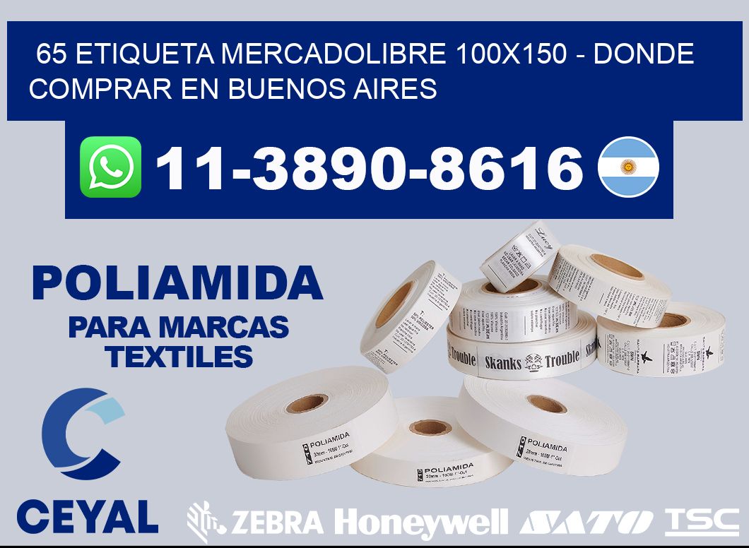 65 etiqueta MercadoLibre 100x150 - Donde Comprar en Buenos Aires