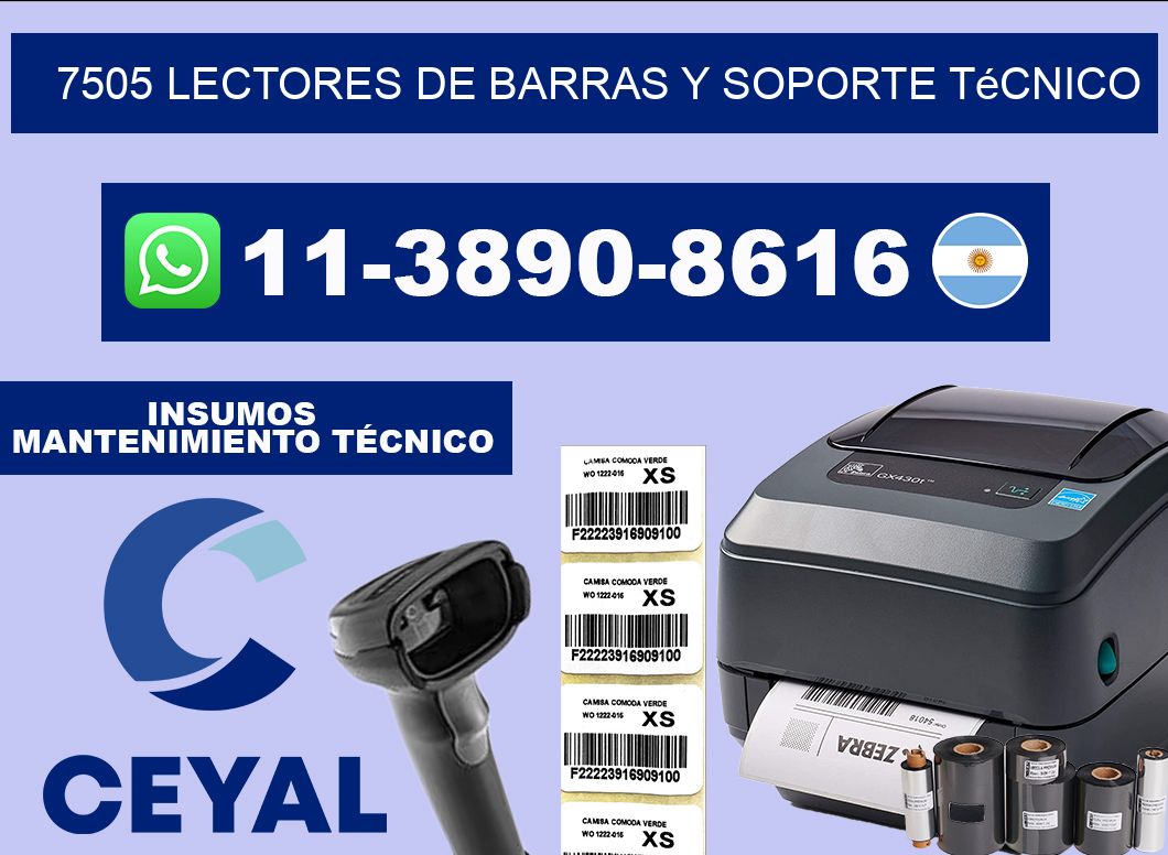 7505 Lectores de barras y Soporte Técnico