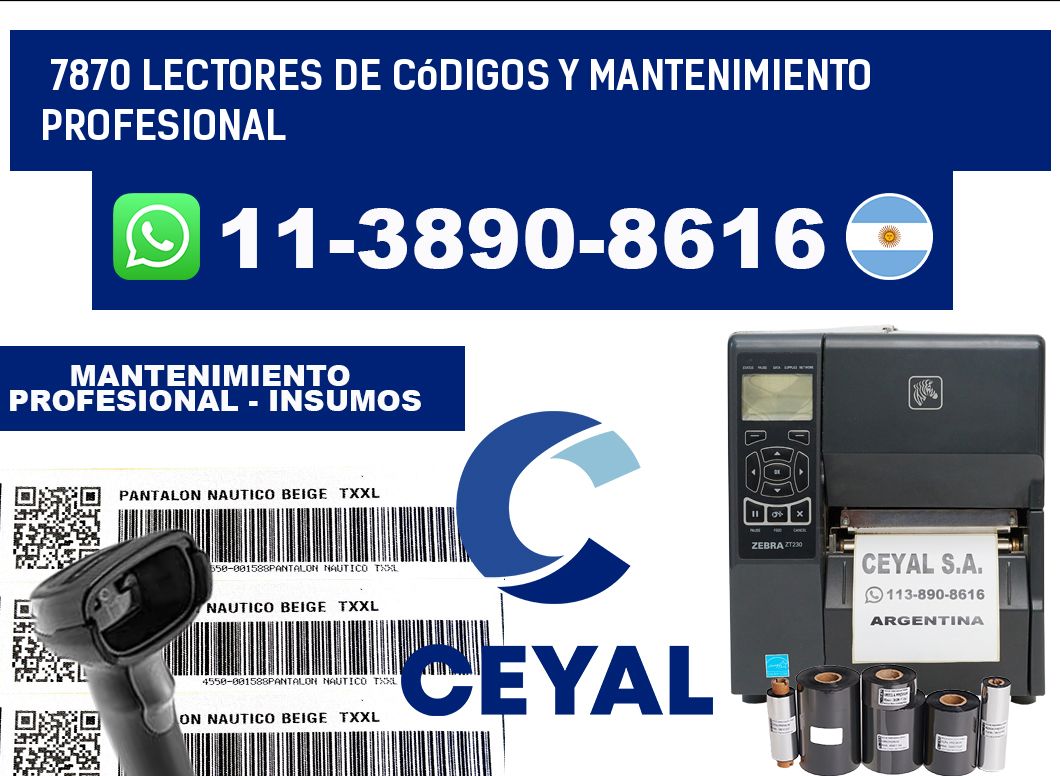 7870 Lectores de Códigos y Mantenimiento Profesional