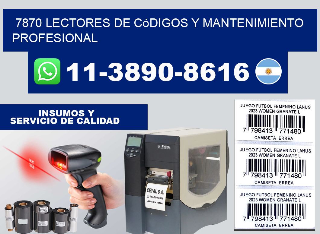 7870 Lectores de Códigos y Mantenimiento Profesional
