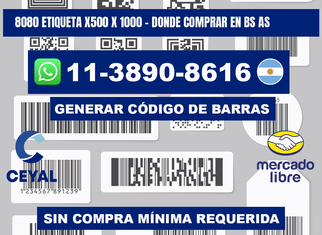 8080 etiqueta x500 x 1000 - Donde Comprar en bs as