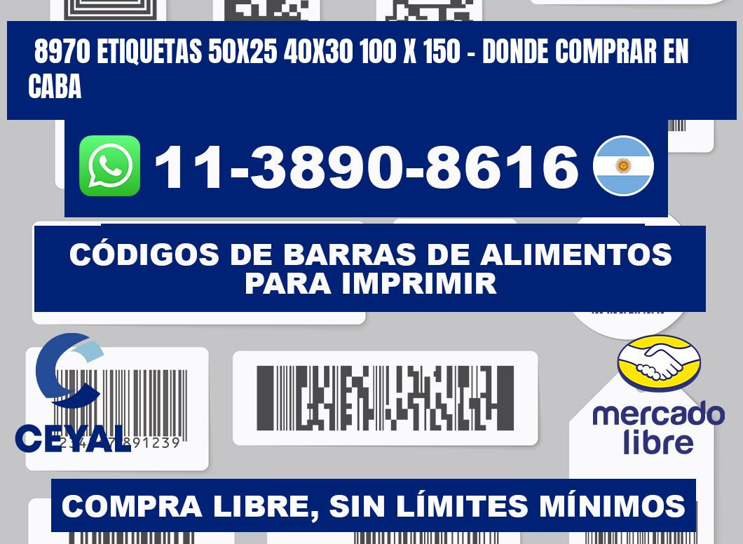 8970 etiquetas 50x25 40x30 100 x 150 - Donde Comprar en Caba