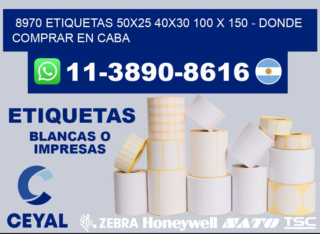 8970 etiquetas 50x25 40x30 100 x 150 - Donde Comprar en Caba
