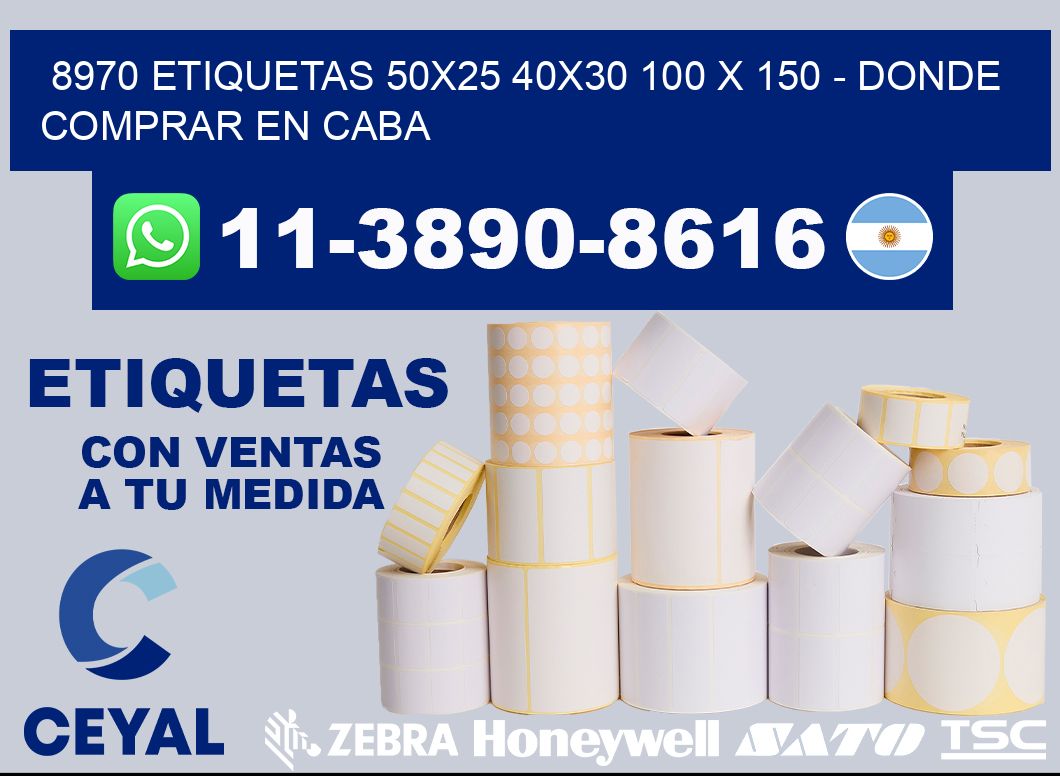 8970 etiquetas 50x25 40x30 100 x 150 - Donde Comprar en Caba