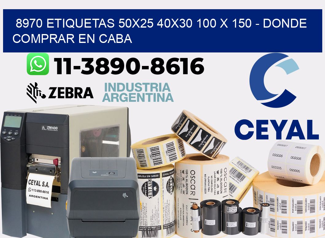 8970 etiquetas 50x25 40x30 100 x 150 - Donde Comprar en Caba