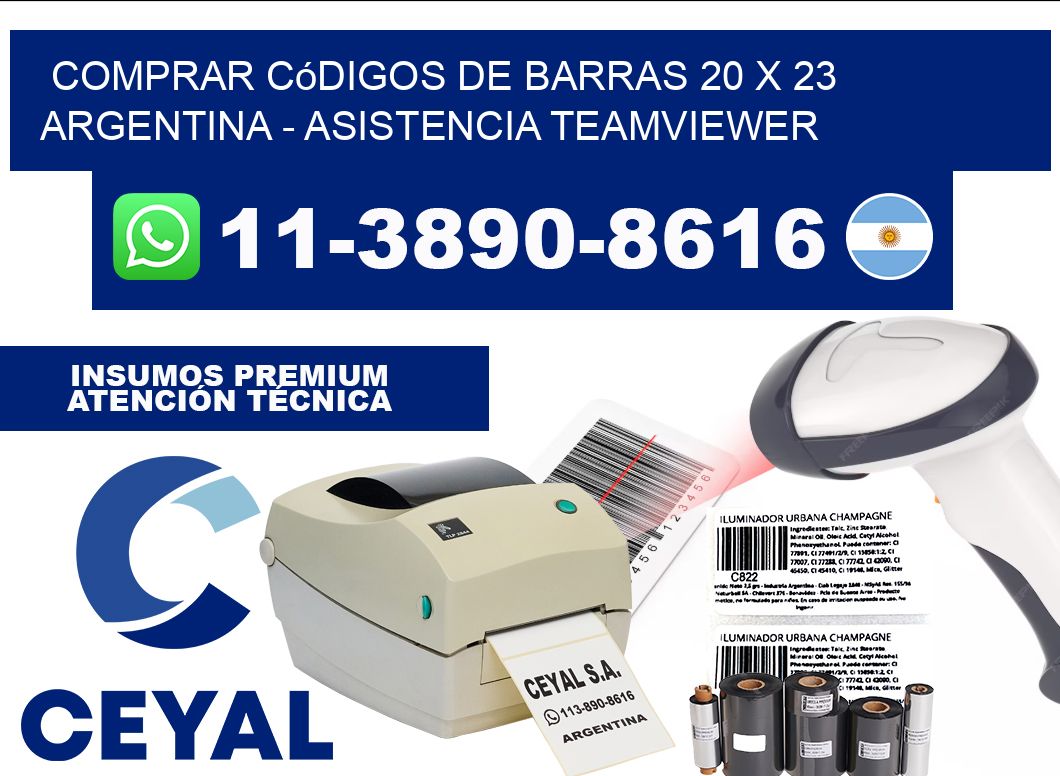 Comprar códigos de barras 20 x 23 argentina - asistencia teamviewer