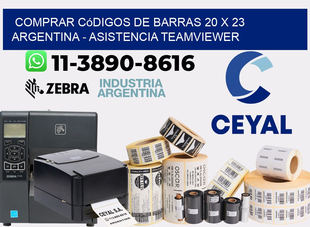 Comprar códigos de barras 20 x 23 argentina - asistencia teamviewer
