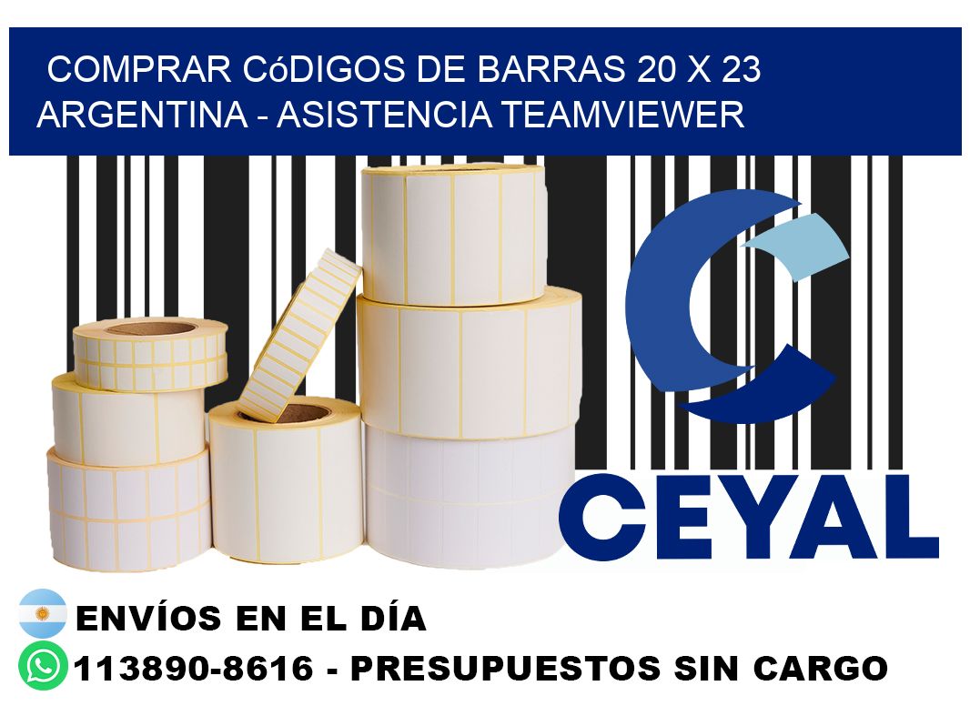Comprar códigos de barras 20 x 23 argentina - asistencia teamviewer