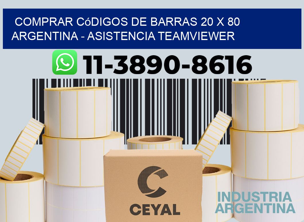Comprar códigos de barras 20 x 80 argentina - asistencia teamviewer