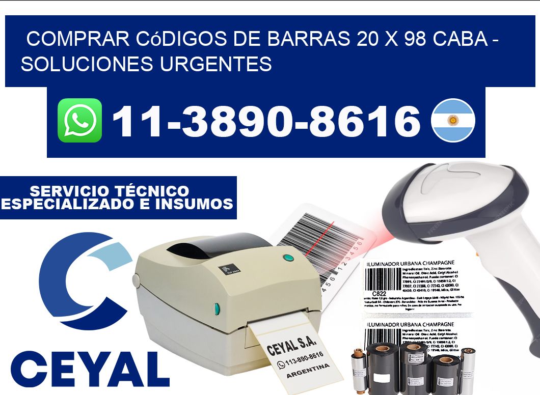 Comprar códigos de barras 20 x 98 CABA - soluciones urgentes